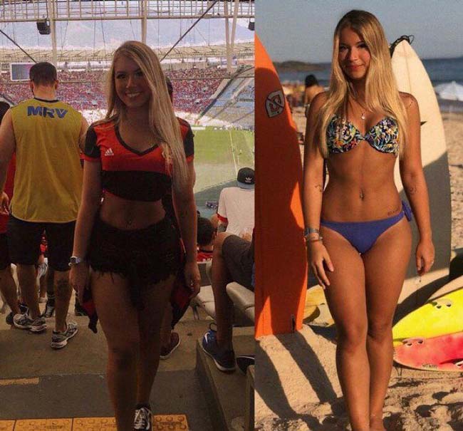 نگاهی به تصاویر برهنه هواداران زنان فوتبالی در استادیوم ها (18+)